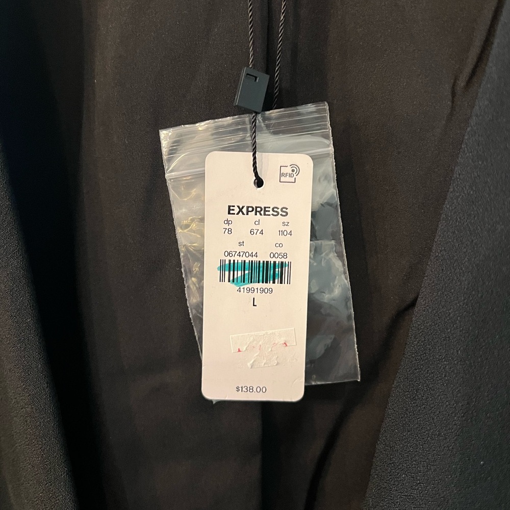 Express Women’s Black Military Button Blazer Jacket Size Large NWT - Picture 7 of 7